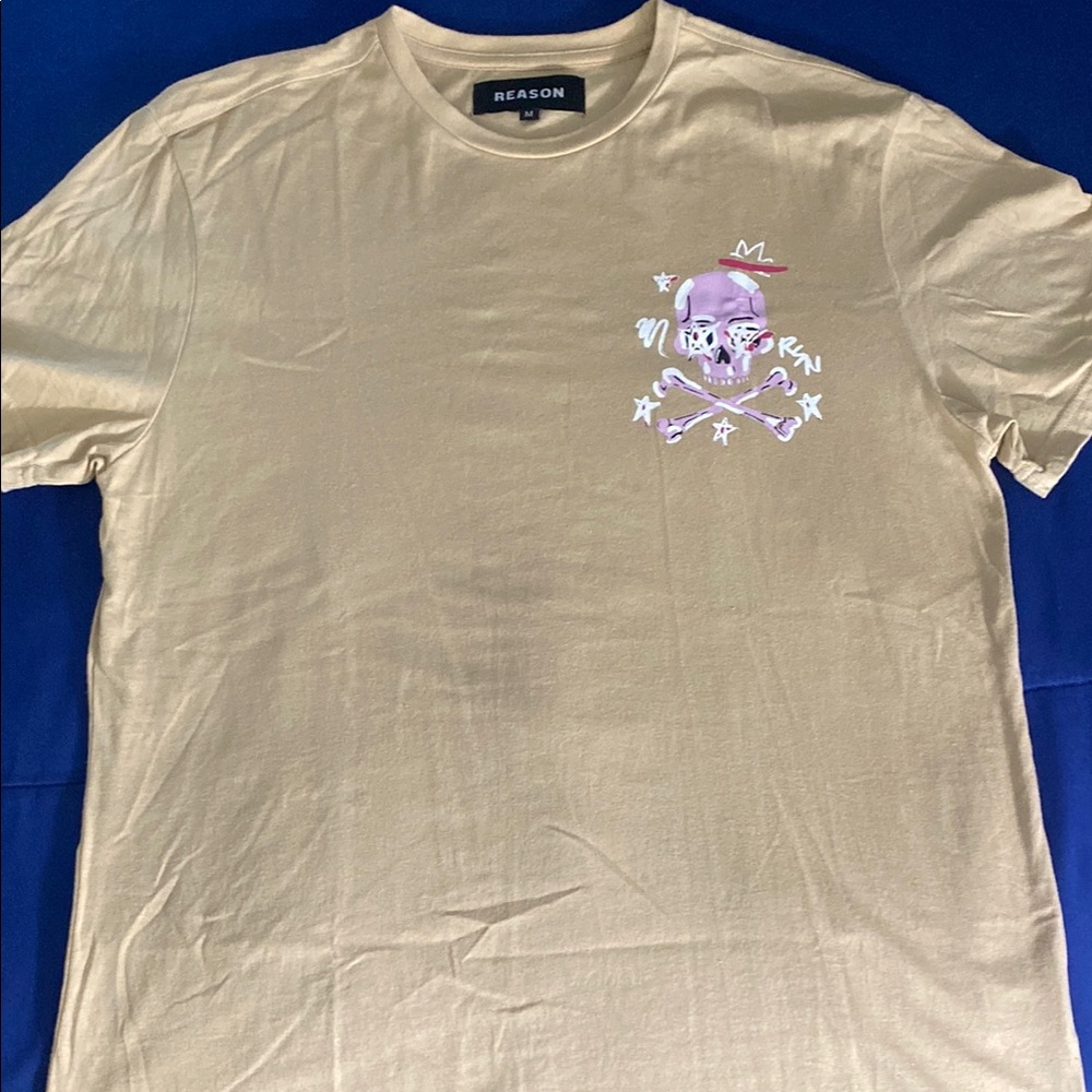 Reason Beige Skull Graphic Tee